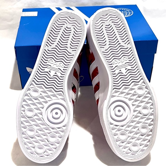 Adidas x Thebe Magugu Nizza Platform Mid Sneakers Size 9.5 Power Red/White/Black - Picture 6 of 15